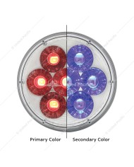 UP36530 - 14 LED 4" Round Double Fury Light (Stop, Turn & Tail) - Red & White LED/Clear Lens UP36530 - 14 LED 4" Round Double Fury Light (Stop, Turn & Tail) - Red & White LED/Clear Lens