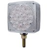 UP38706-45 LED Single Stud Double Face Turn Signal Light (Passenger) - Amber & Red LED/Clear Lens
