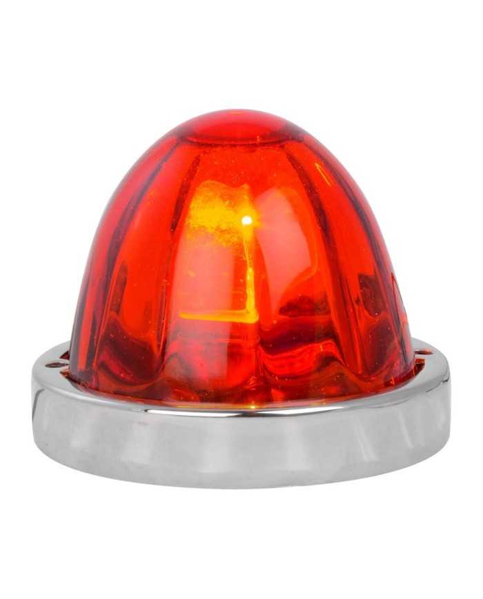 GG79756-RED WATERMELON GLASS FLUSH MOUNT LIGHT KIT, 1 WIRE