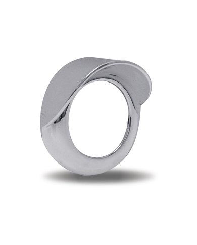 2" Chrome Plastic Twist-On Bezel with Visor" 2" Chrome Plastic Twist-On Bezel with Visor"