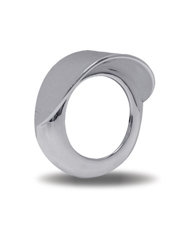 2 1/2" Chrome Plastic Twist-On Bezel with Visor" 2 1/2" Chrome Plastic Twist-On Bezel with Visor"