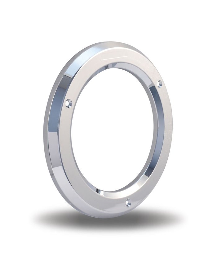 4" Chrome Plastic Bezel without Visor