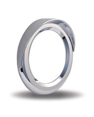 4" Chrome Plastic Twist-On Bezel with Visor" 4" Chrome Plastic Twist-On Bezel with Visor"