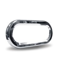 Oval Chrome Plastic Twist-On Bezel Oval Chrome Plastic Twist-On Bezel