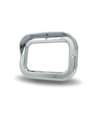 Square Chrome Plastic Bezel with Visor Square Chrome Plastic Bezel with Visor