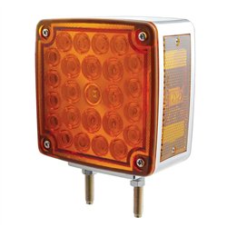 UP38756-52 LED Double Stud Double Face Turn Signal Light (Driver) - Amber & Red LED/Amber & Red Lens