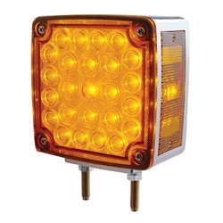 UP38756-52 LED Double Stud Double Face Turn Signal Light (Driver) - Amber & Red LED/Amber & Red Lens