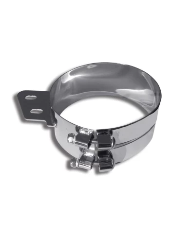 10" Wide Chrome Stainless Steel Clamp, with Rectangle Mounting Plate 10" Wide Chrome Stainless Steel Clamp, with Rectangle Mounting Plate