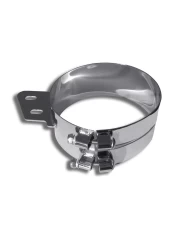 10" Wide Chrome Stainless Steel Clamp, with Rectangle Mounting Plate 10" Wide Chrome Stainless Steel Clamp, with Rectangle Mounting Plate