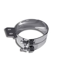 6" Wide Chrome Stainless Steel Clamp, with Rectangle Mounting Plate 6" Wide Chrome Stainless Steel Clamp, with Rectangle Mounting Plate