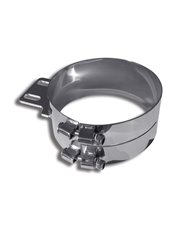 7" Wide Chrome Stainless Steel Clamp, with Angled Mounting Plate 7" Wide Chrome Stainless Steel Clamp, with Angled Mounting Plate