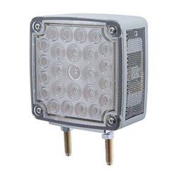 UP38758-52 LED Double Stud Double Face Turn Signal Light (Driver) - Amber & Red LED/Clear Lens
