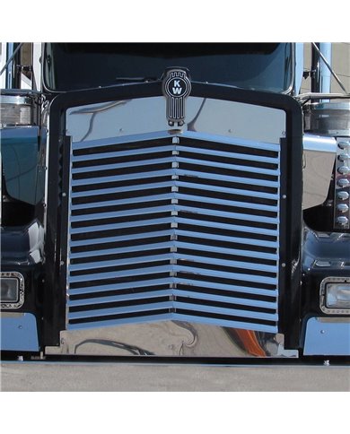 Kenworth W900L Angled Louvered Grill - 16 Bars Kenworth W900L Angled Louvered Grill - 16 Bars