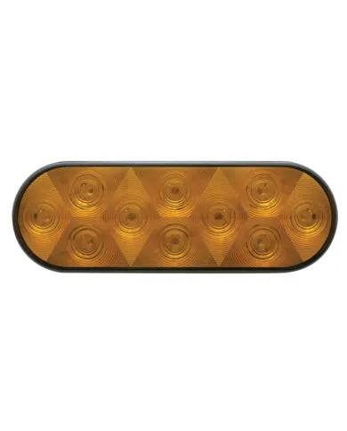 UP38775-10 LED 6" Oval Turn Signal Light - Amber LED/Amber Lens