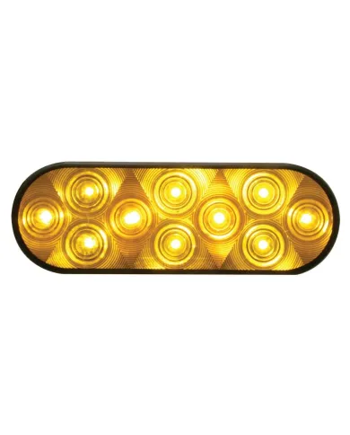 UP38775-10 LED 6" Oval Turn Signal Light - Amber LED/Amber Lens