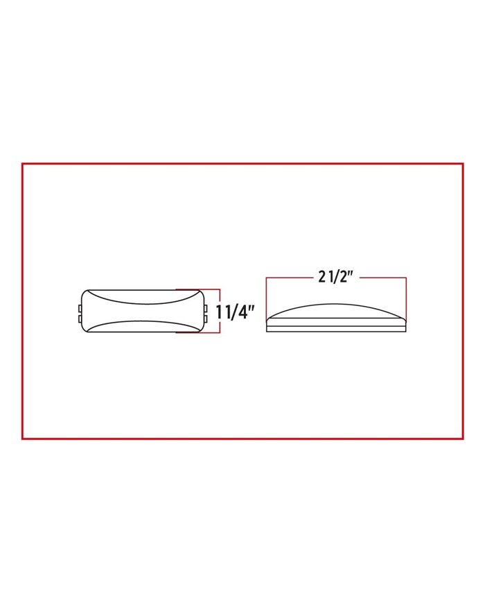 1 X 2" Red Marker LED (6 Diodes)" 1 X 2" Red Marker LED (6 Diodes)"