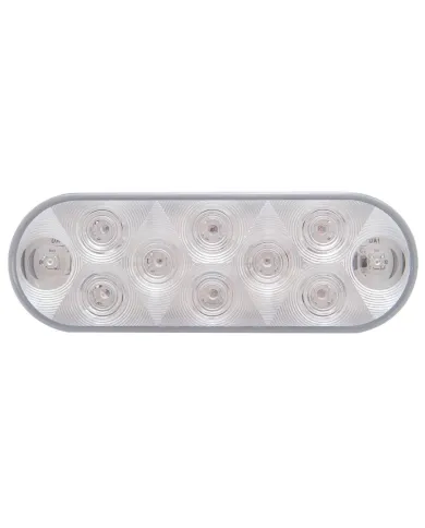 UP38777-10 LED 6" Oval Turn Signal Light - Amber LED/Clear Lens