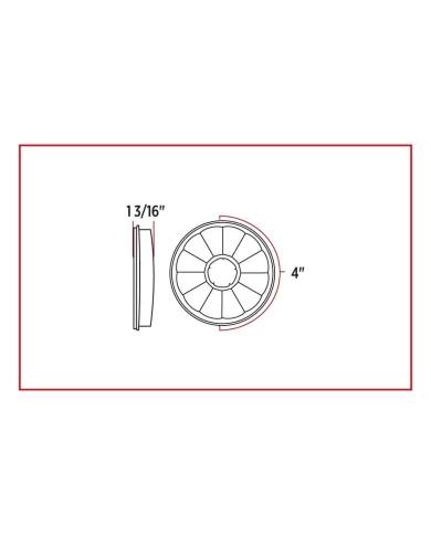 4" Super Diode Amber Stop, Turn & Tail LED (17 Diodes)" 4" Super Diode Amber Stop, Turn & Tail LED (17 Diodes)"