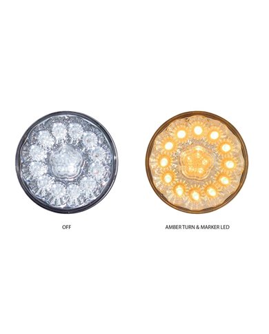 4ö Super Diode Clear Amber Stop, Turn & Tail LED (17 Diodes)" 4ö Super Diode Clear Amber Stop, Turn & Tail LED (17 Diodes)"