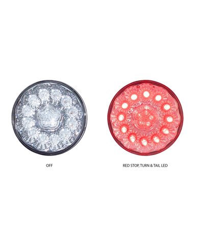 4" Super Diode Clear Red Stop, Turn & Tail LED (17 Diodes)" 4" Super Diode Clear Red Stop, Turn & Tail LED (17 Diodes)"