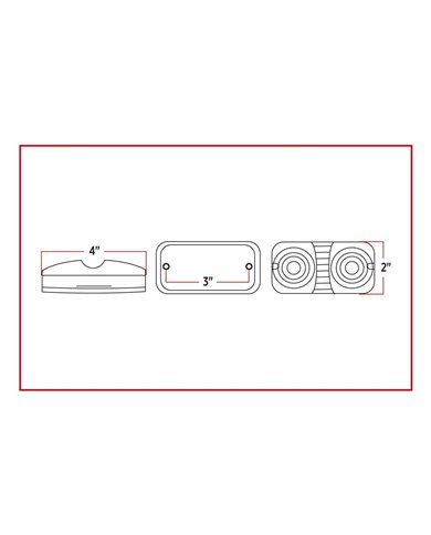 Double Bullseye Amber LED (16 Diodes) - 1 Hot Wire Double Bullseye Amber LED (16 Diodes) - 1 Hot Wire