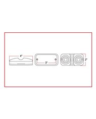 Double Bullseye Red LED (16 Diodes) - 1 Hot Wire