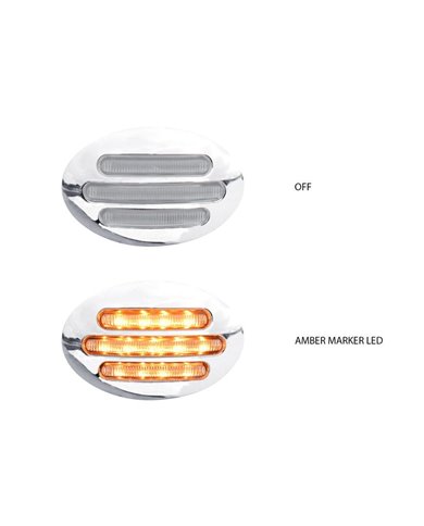 Small Marker Flatline Clear Amber LED (13 Diodes) Small Marker Flatline Clear Amber LED (13 Diodes)