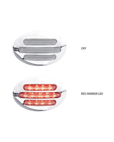 Small Marker Flatline Clear Red LED (13 Diodes) Small Marker Flatline Clear Red LED (13 Diodes)