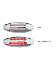 Small Marker Flatline Clear Red LED (8 Diodes)