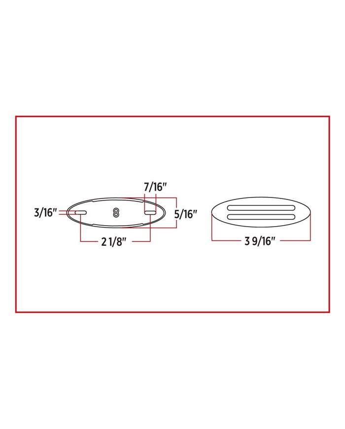 Small Marker Flatline Red LED (8 Diodes)