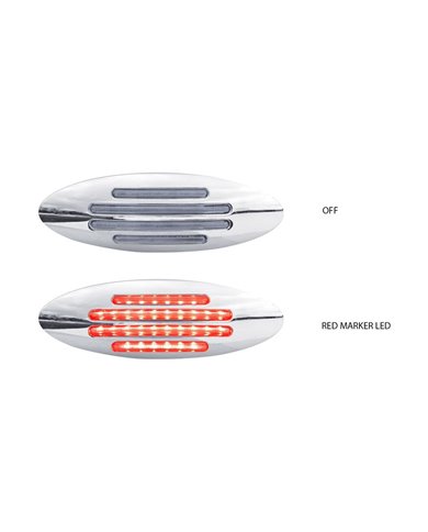 Marker Flatline Clear Red LED (32 Diodes) Marker Flatline Clear Red LED (32 Diodes)