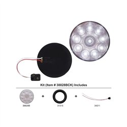 UP38828BCK-10 LED 4" Auxiliary/Utility Light Kit - White LED/Clear Lens