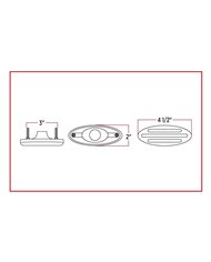 Flatline Peterbilt Amber Fender Light (15 Diodes)