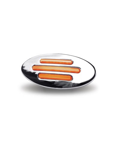 Flatline Peterbilt Clear Amber Fender Light (15 Diodes) Flatline Peterbilt Clear Amber Fender Light (15 Diodes)