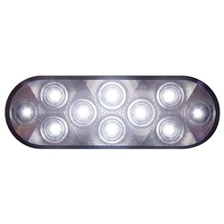 UP38829-10 LED 6" Oval Auxiliary/Utility Light - White LED/Clear Lens