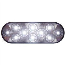UP38829B-10 LED 6" Oval Auxiliary/Utility Light - White LED/Clear Lens (Bulk)
