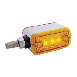 UP38842-6 LED Single Function Double Face Light - Horizontal Mount - Amber & Red LED/Amber & Red Lens