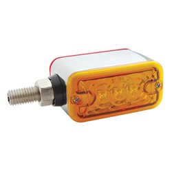 UP38842-6 LED Single Function Double Face Light - Horizontal Mount - Amber & Red LED/Amber & Red Lens