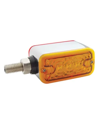 UP38842-6 LED Single Function Double Face Light - Horizontal Mount - Amber & Red LED/Amber & Red Lens