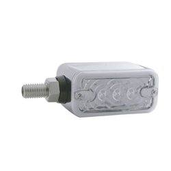 UP38843-6 LED Single Function Double Face Light - Horizontal Mount - Amber & Red LED/Clear Lens