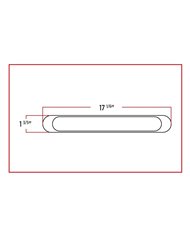 Chrome Auxiliary Stop, Turn & Tail LED Light Strip - Clear Amber (12 Diodes)