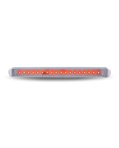 Chrome Auxiliary Stop, Turn & Tail LED Light Strip - Clear Red (12 Diodes) Chrome Auxiliary Stop, Turn & Tail LED Light Strip - Clear Red (12 Diodes)