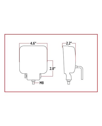 Universal White Square Work Light - Clear Lens - Black Housing (9 Diodes) - 900 Lumens Universal White Square Work Light - Clear Lens - Black Housing (9 Diodes) - 900 Lumens
