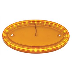 UP38893-32 LED Large Emblem Light For Peterbilt - Amber LED/Amber Lens