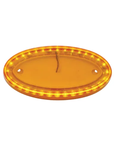UP38893-32 LED Large Emblem Light For Peterbilt - Amber LED/Amber Lens