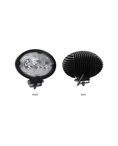 Universal White Cree Oval Work Light - Clear Lens - Black Housing (3 Diodes) - 2700 Lumens Universal White Cree Oval Work Light - Clear Lens - Black Housing (3 Diodes) - 2700 Lumens