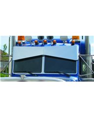 Peterbilt Stainless Steel Window Contour 3 Piece Kit (1987+). Installs with provided 3m tape.