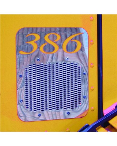 Peterbilt 386 Fresh Air Intake Cover - With Logo Peterbilt 386 Fresh Air Intake Cover - With Logo