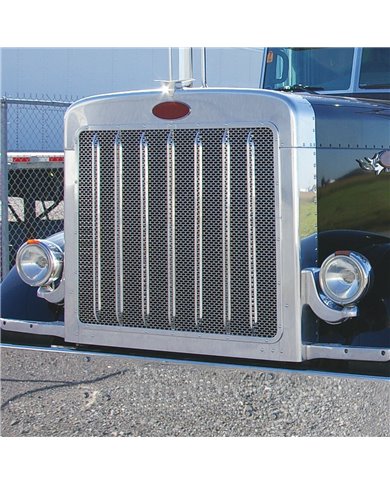 Peterbilt 379 Extended Hood Front Grill with Oval Punchouts (18 Ga.) Peterbilt 379 Extended Hood Front Grill with Oval Punchouts (18 Ga.)