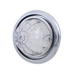 UP39141-Front Bumper Light With 17 Amber LED Dual Function Watermelon Light For Freightliner Columbia - Clear Lens